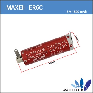 [maxell]lithium er6c/3.6v1.8ah/3.6v 1.8ah/3.6v1800mah/plc /열량계 배터리(1:1핀타입/AA사이즈)