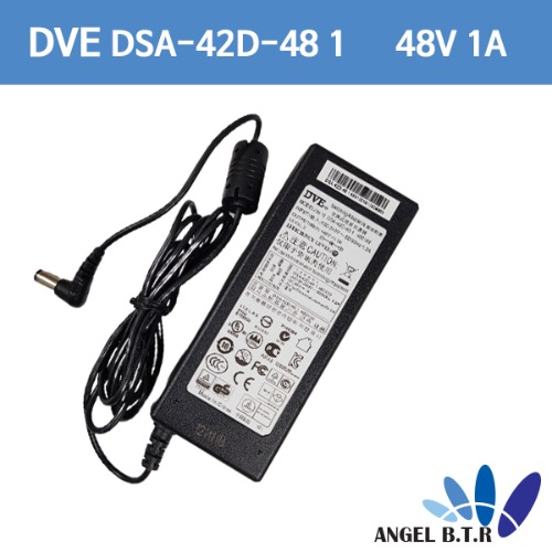 [DVE]DSA-42D-48 1 480100/ DVE 48V1A/ 48V 1A/48V 1.25A/48V1.25A  넷기어 POE GS110TP SMPS 호환 아답터  6.3/3.0